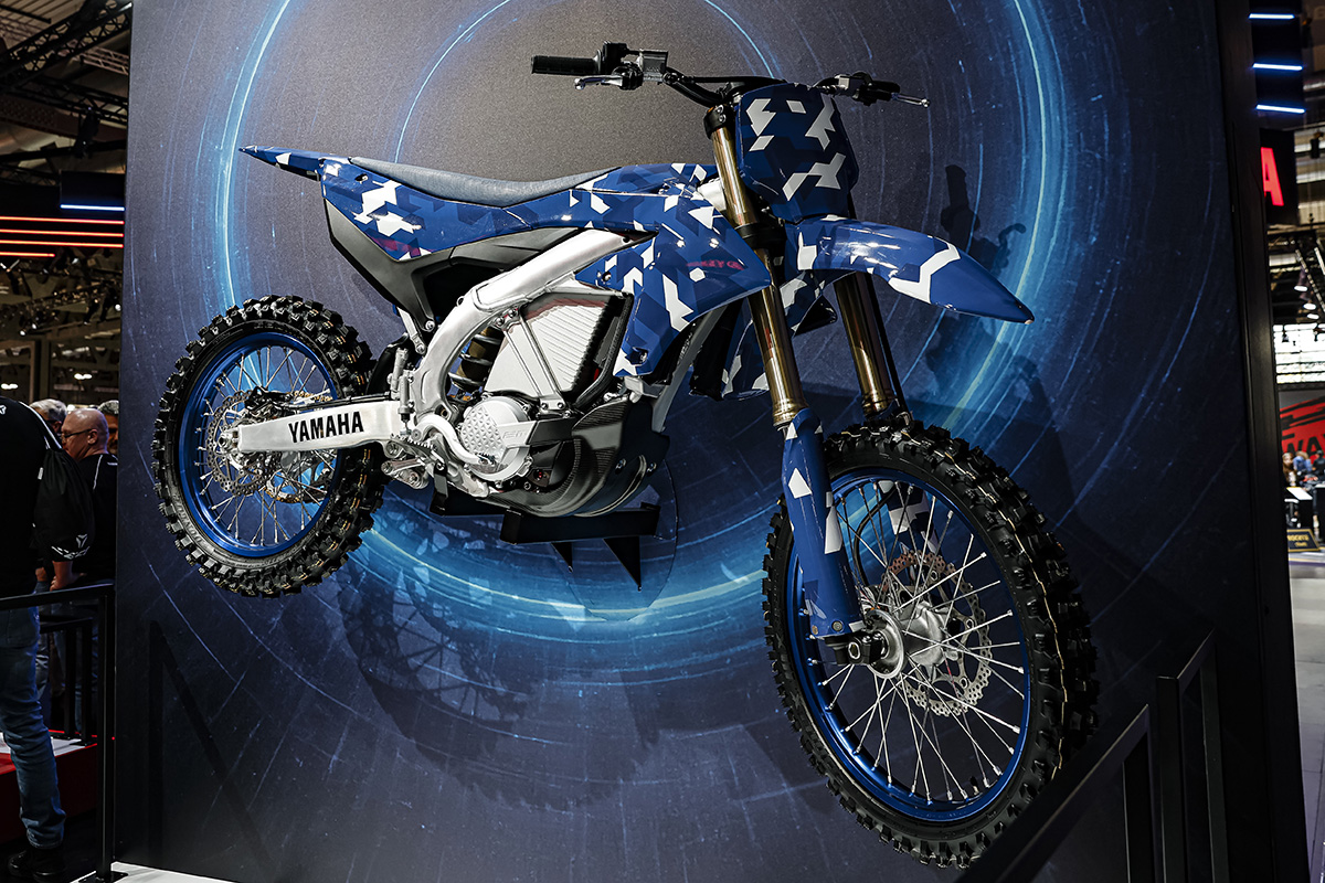 Yamaha YE-01 electric motocross prototype showing race-focused design